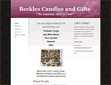 Tablet Screenshot of becklescandiesandgifts.com